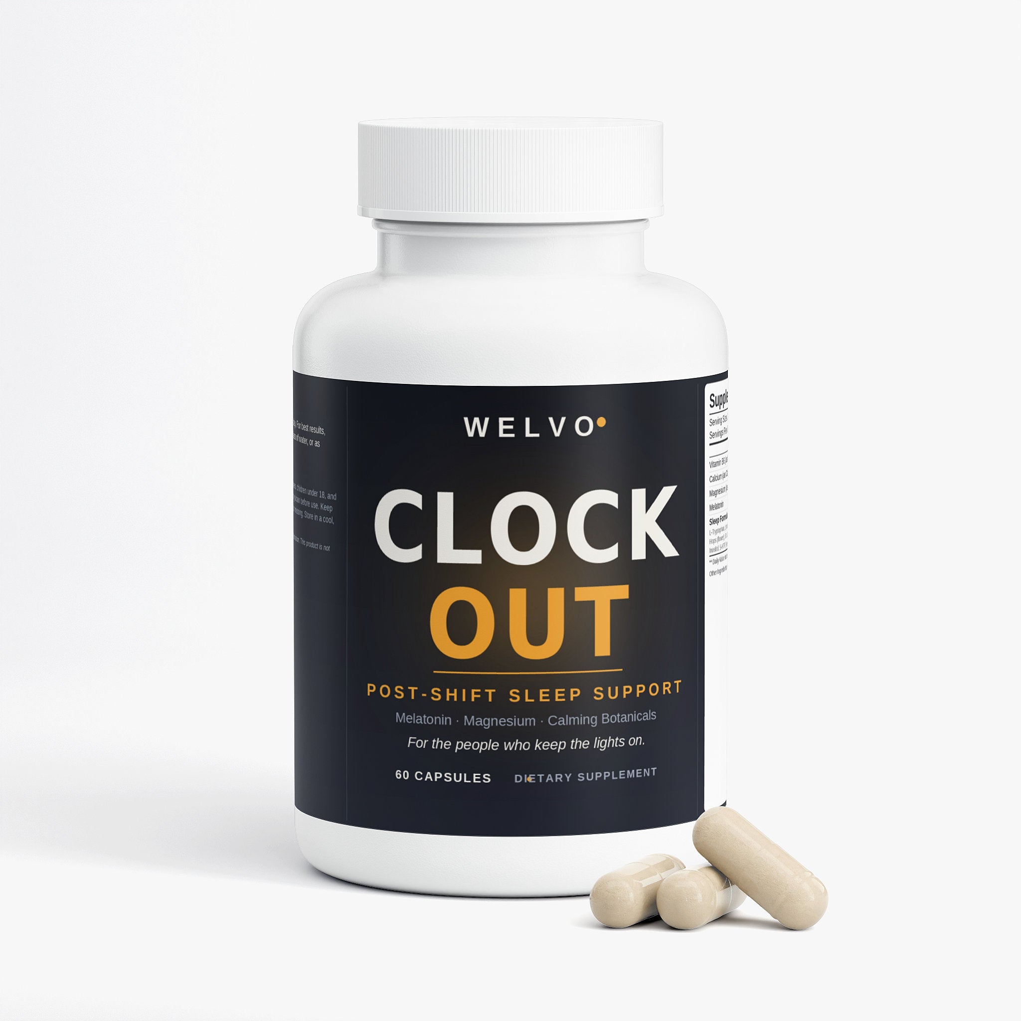 Welvo Clock Out — Sleep Support for Night-Shift Workers